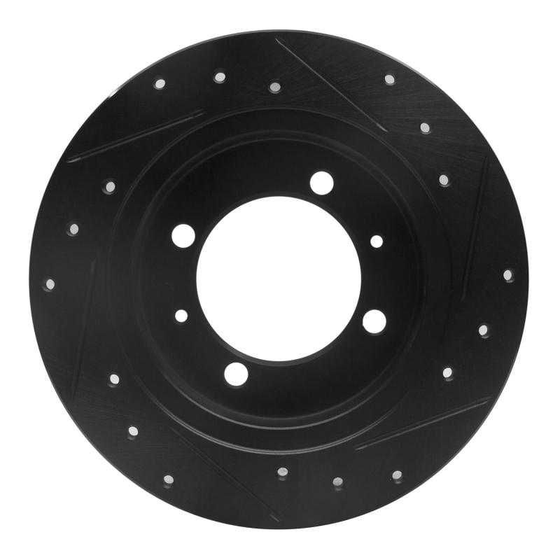 Mitsubishi Space Star Brake Rotor (1) - Rear Left - R1 Concepts - Drilled & Slotted - Black - `00-`07